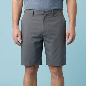 Haggar Cool 18 Pro Shorts Mens 40‎ Grey Performance Expandable EUC